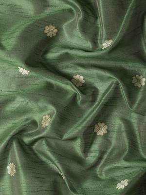 Olive Green Ethnic Motifs Bhagalpuri Saree 5