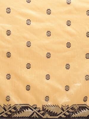 Beige & Black Ethnic Motifs Bhagalpuri Saree 3