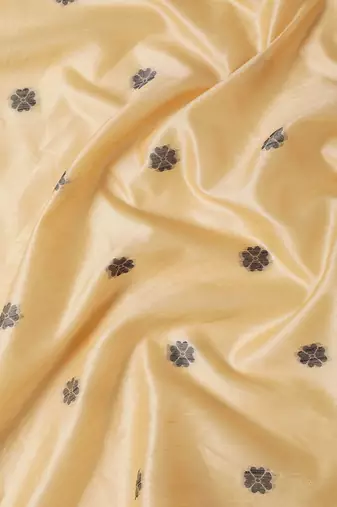 Beige & Black Ethnic Motifs Bhagalpuri Saree
