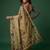olive color silver cotton blend designer printed stylish girlie saree