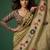 olive color silver cotton blend designer printed stylish girlie saree
