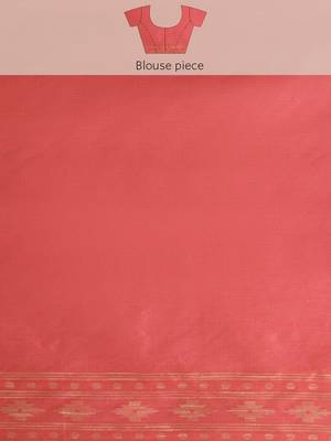 Peach-Coloured & Beige Ethnic Motifs Saree 7