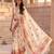 cream color silver cotton blend designer printed stylish girlie saree