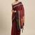 Maroon & Brown Checked Zari Banarasi Saree