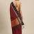 Maroon & Brown Checked Zari Banarasi Saree