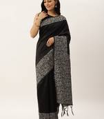 Black & Brown Bhagalpuri Saree