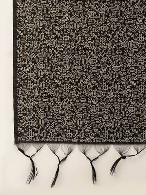 Black & Brown Bhagalpuri Saree 6
