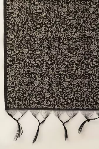 Black & Brown Bhagalpuri Saree