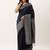 Navy Blue & Beige Bhagalpuri Saree