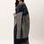Navy Blue & Beige Bhagalpuri Saree