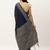Navy Blue & Beige Bhagalpuri Saree