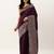 Burgundy & Off White Bhagalpuri Saree