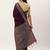 Burgundy & Off White Bhagalpuri Saree