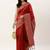 Red & Off White Ethnic Motifs Bhagalpuri Saree