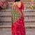 mahendi color soft silk blend woven jari jacquard designer ethnic partywear saree