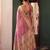 dusty pink color silk blend woven jacquard designer ethnic traditional saree
