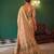 peach color silk blend woven jacquard designer ethnic traditional saree
