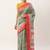 Pink & Green Kalamkari Jute Silk Tussar Saree