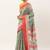 Pink & Green Kalamkari Jute Silk Tussar Saree