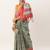 Pink & Green Kalamkari Jute Silk Tussar Saree