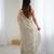 beige color silk blend  bollywood style glamorous ceremonial saree
