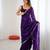 purple color silk blend  bollywood style glamorous ceremonial saree