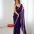purple color silk blend  bollywood style glamorous ceremonial saree
