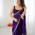 purple color silk blend  bollywood style glamorous ceremonial saree