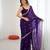 purple color silk blend  bollywood style glamorous ceremonial saree
