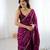 wine color silk blend  bollywood style glamorous ceremonial saree