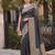 black color cotton blend woven designer ethnic partywear saree