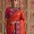 orange color soft silk blend woven designer fancy festive rich saree