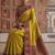 mustard color soft silk blend woven designer fancy festive rich saree