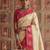 cream color soft silk blend woven designer fancy festive rich saree