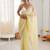 yellow color nc moss silk blend heavy work wedding special designer looks saree
