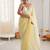yellow color nc moss silk blend heavy work wedding special designer looks saree