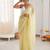 yellow color nc moss silk blend heavy work wedding special designer looks saree