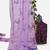 lavender color organza smart printed saree with embroidered blouse