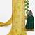 mustard color organza smart printed saree with embroidered blouse