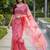 pink color organza smart printed saree with embroidered blouse