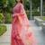 pink color organza smart printed saree with embroidered blouse