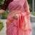 pink color organza smart printed saree with embroidered blouse
