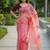 pink color organza smart printed saree with embroidered blouse