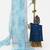 sky blue color organza smart printed saree with embroidered blouse