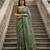 green color assam silk blend designer printed fancy girlie festive rich saree