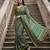 green color assam silk blend designer printed fancy girlie festive rich saree