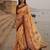 yellow color assam silk blend designer printed fancy girlie festive rich saree