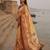 yellow color assam silk blend designer printed fancy girlie festive rich saree