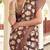 brown color dola silk blend beautiful fancy ceremonial saree