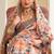 orange color dola silk blend beautiful fancy ceremonial saree